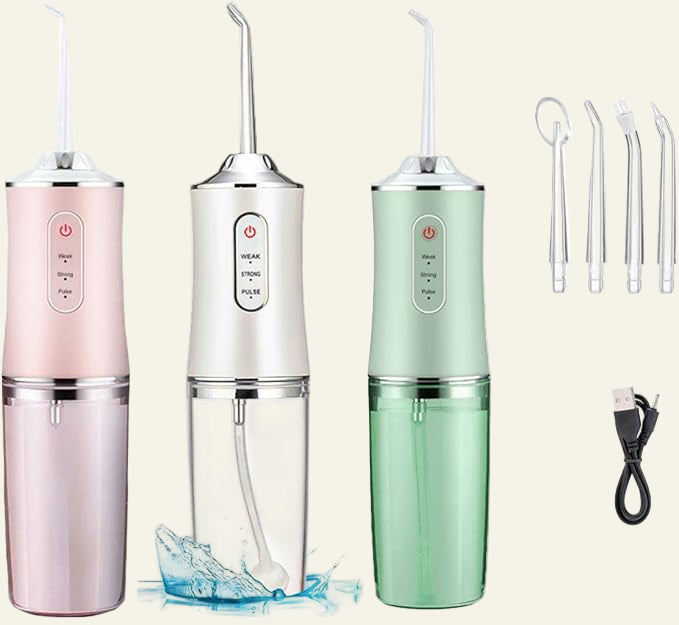 Irrigador Oral Bucal 3 Jatos Portátil Recarregável Usb 220ml