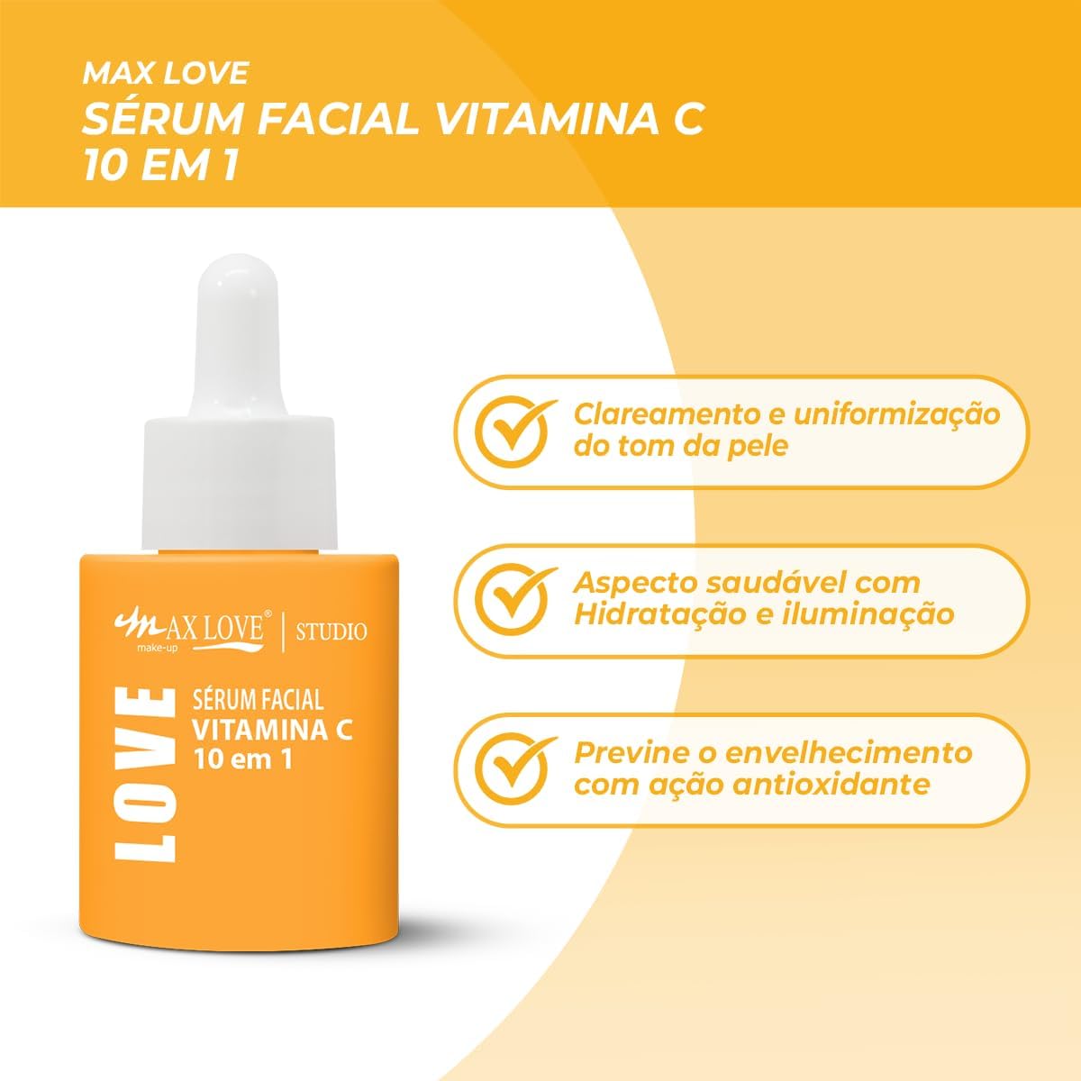 Sérum Facial Vitamina C 10 em 1 Max Love