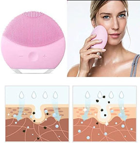 Esponja elétrica massageadora para limpeza facial